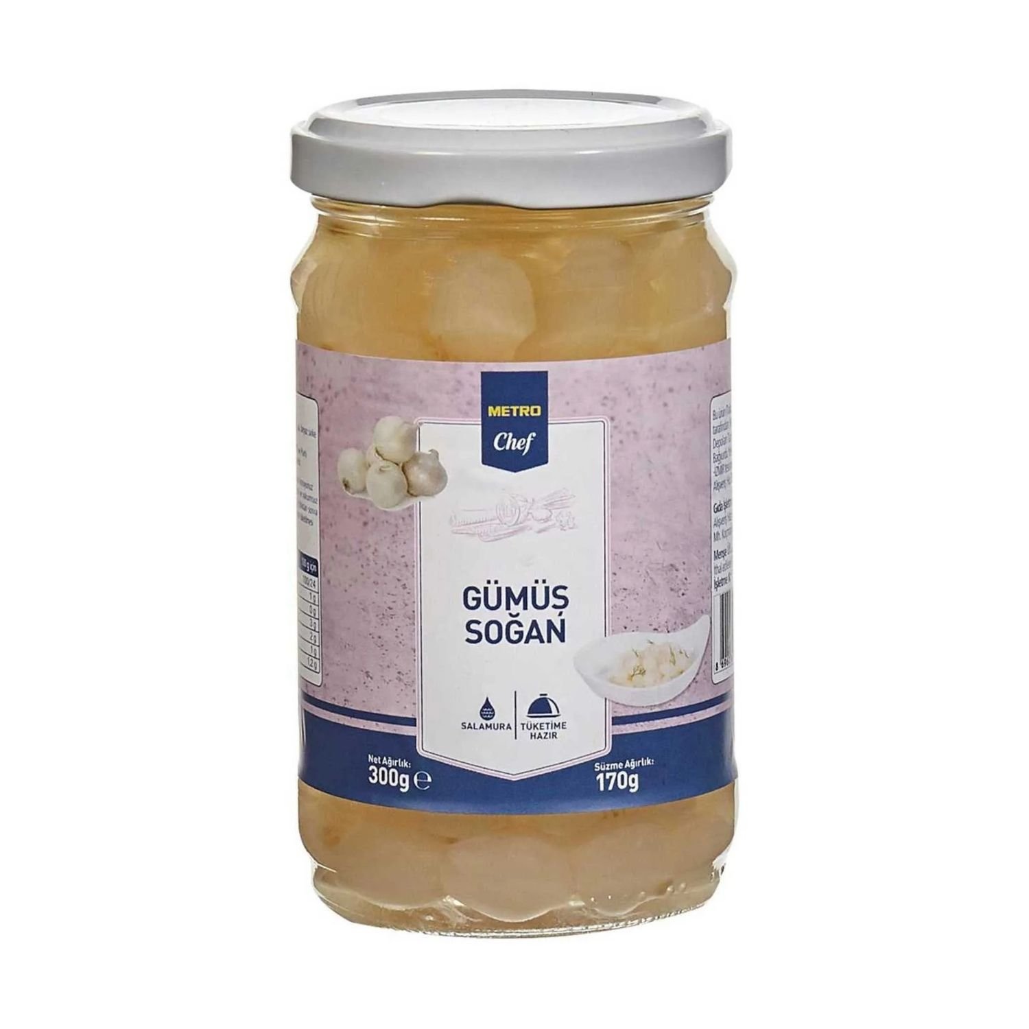 Metro Chef Gümüş Soğan 300g Süzme ağırlık: 170g
