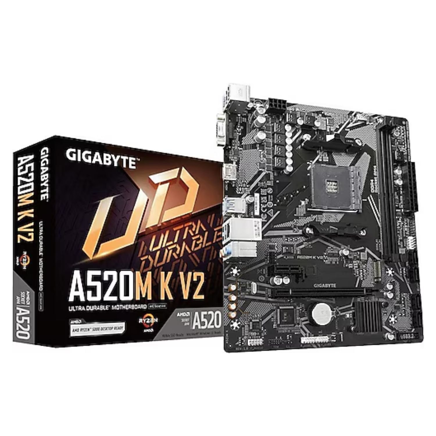 Gigabyte A520M K V2 AMD A520 5100 MHz (OC) DDR4 Soket AM4 mATX Anakart