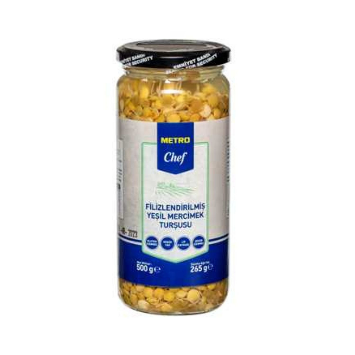 Metro Chef Filizlendirilmiş Fermente Yeşil Mercimek Turşusu 500 gr