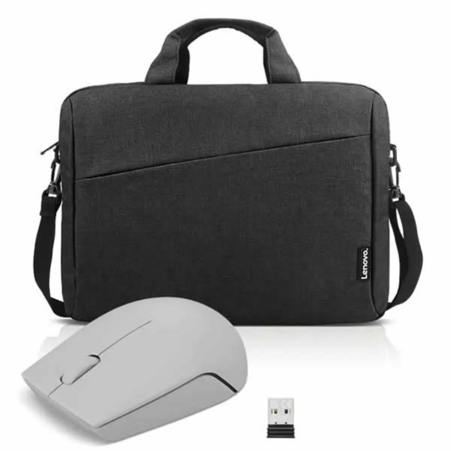 Lenovo 300 kablosuz mouse beyaz & Lenovo t210 notebook siyah çanta pro