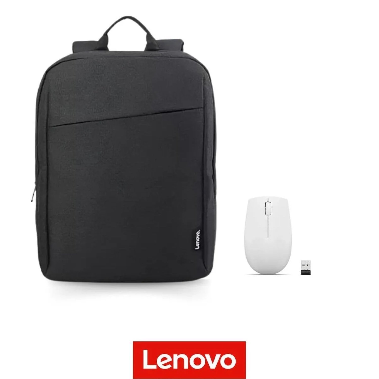 LENOVO GX40Q17225 Siyah 15.6" Laptop Sırt Çantası+Lenovo 300 GY51L15677 Kablosuz Beyaz Mouse