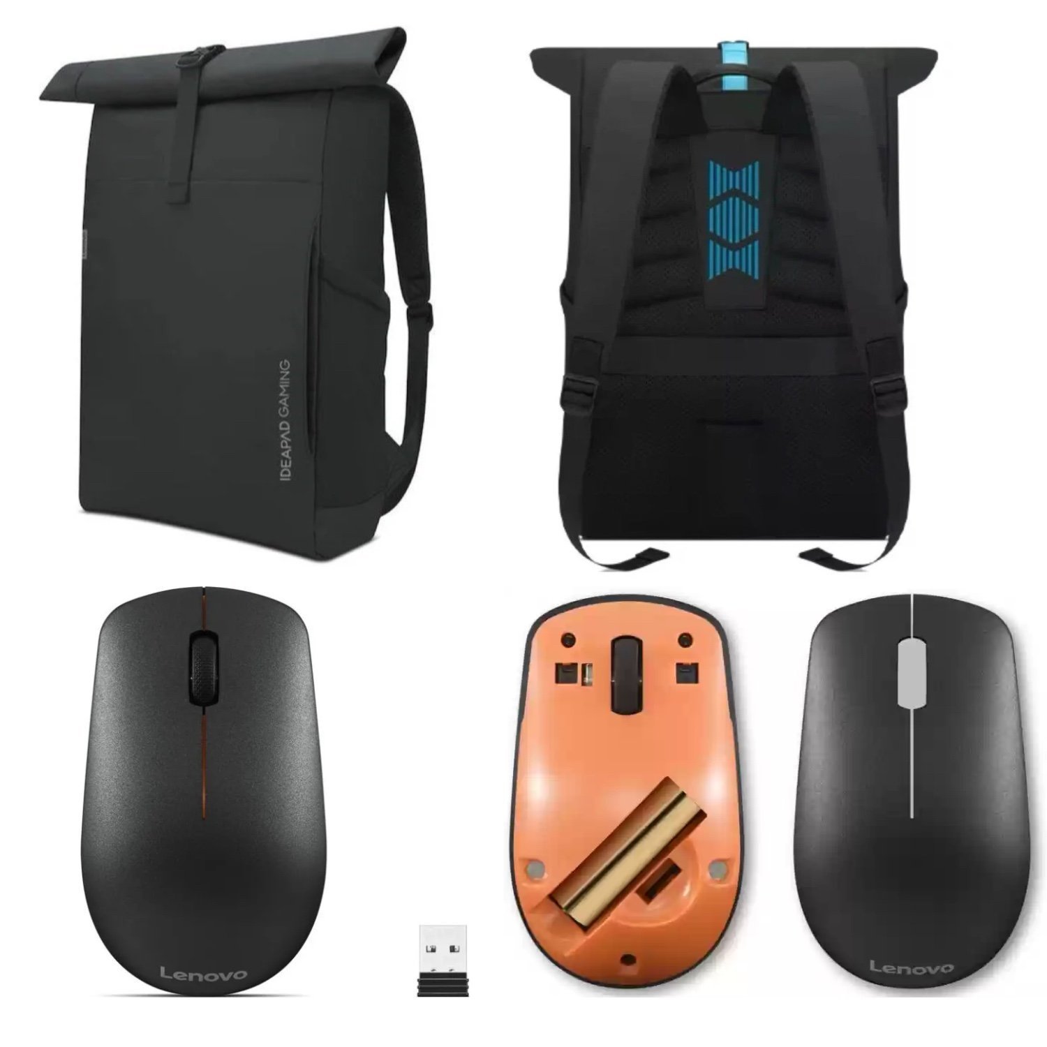 Lenovo 400 Kablosuz Mause Ve Ideapad Gaming Gx41h70101  Çanta 16 inç Pro Set Siyah