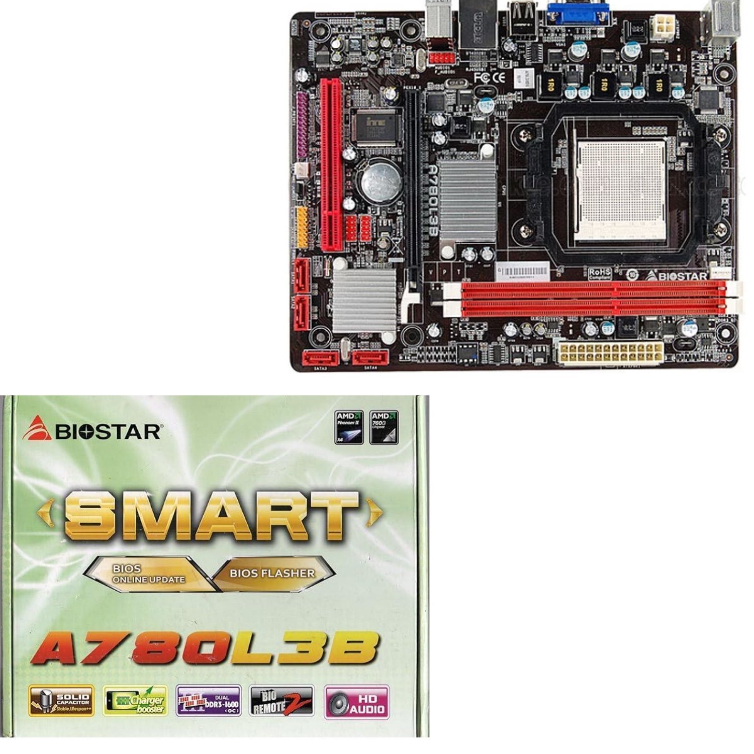 Biostar A780l3b Ddr3 Pcıe 16x V2.0 Am3 Matx Fx Işlemcileri Desteklemez