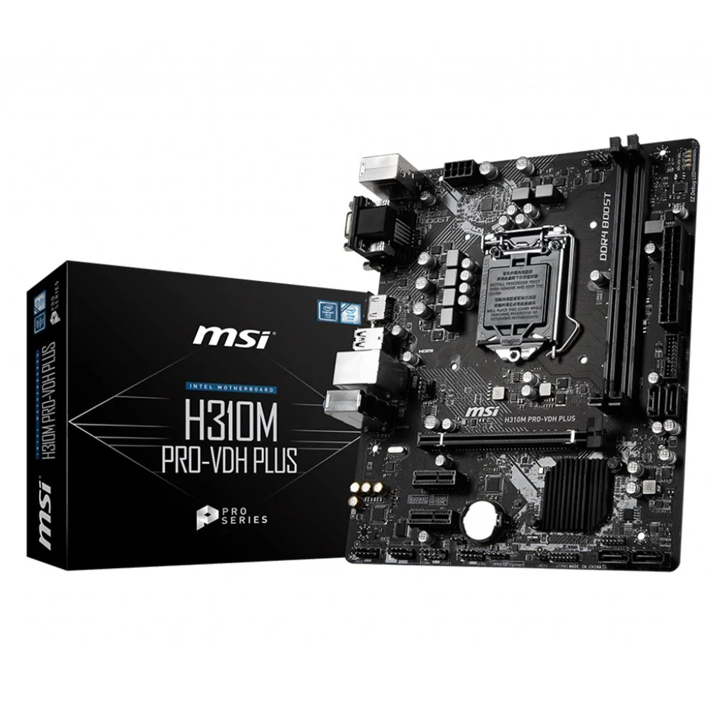 Msi H310m Pro-vdh Plus Soket 1151 Ddr4 2666 Dvı Vga Hdmı Usb3.1  8 nesil ve 9 nesil destekler