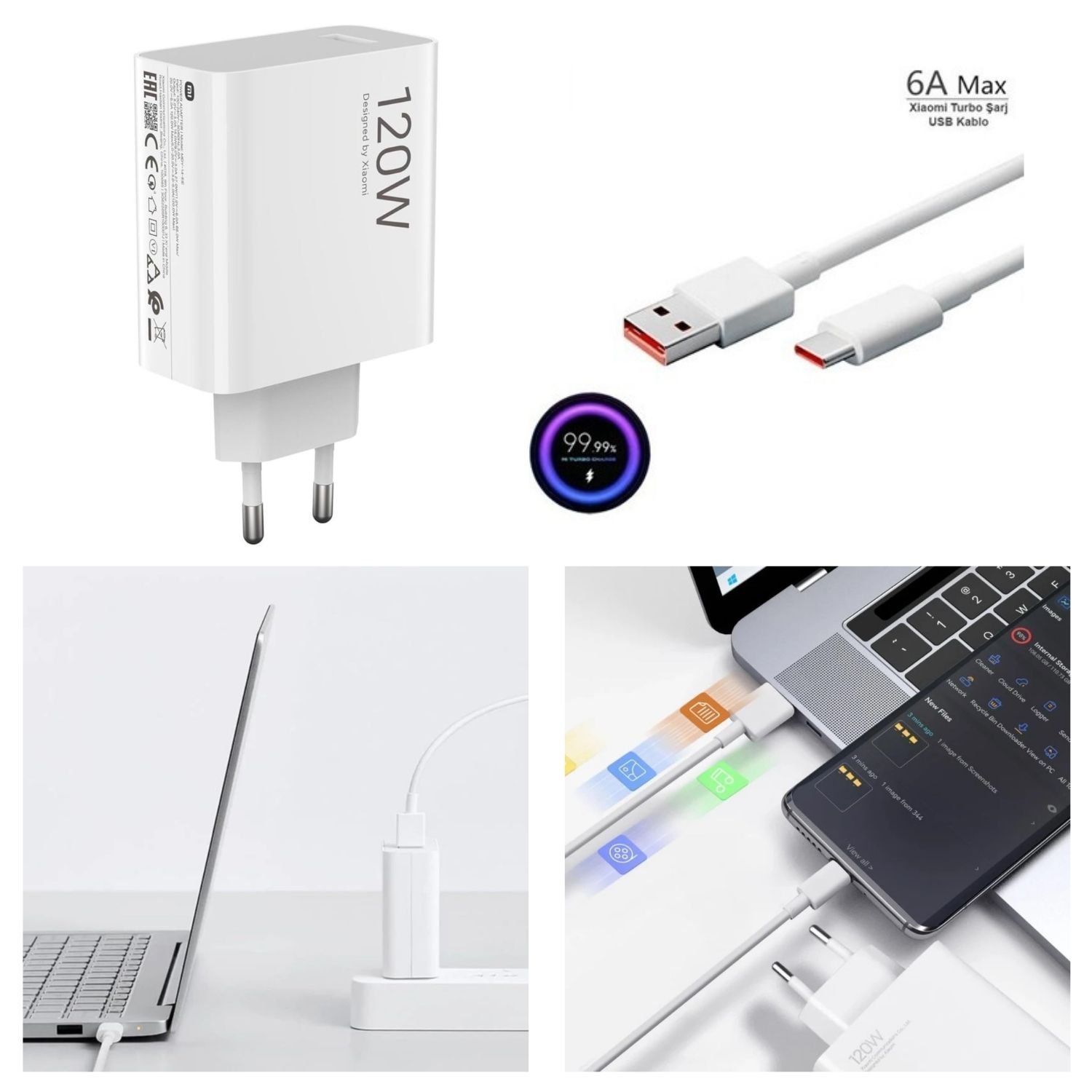 Orijinal Xiaomi Şarj Cihazı Telefon Veya Bilgisayar İçin - 120 Watt